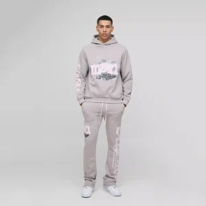 Oversized Man Washed T-Shirt & Jogger Long Set