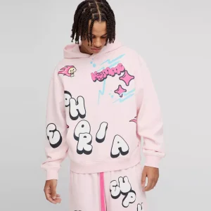 Plus Oversized Boxy Sleeveless Acid Wash Hoodie
