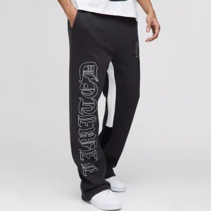 Extreme Wide Leg Grunge Varsity Jogger