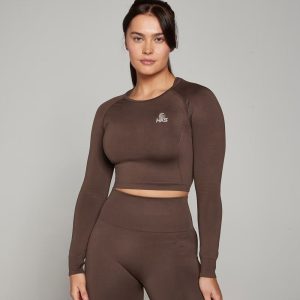 Seamless Pattern Crop Top - Olive Green