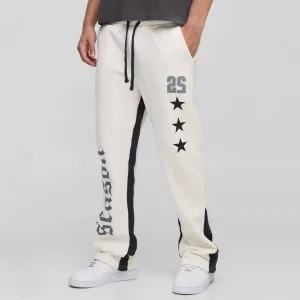 Relaxed Flared Carpenter Paint Splatter Trousers