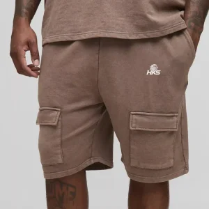 Khaki Relaxed Fit Cargo Shorts
