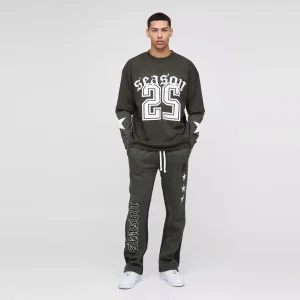 Oversized Worldwide Cross Zip Hooded Short Tracksuit