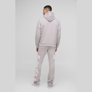 Oversized Man Washed T-Shirt & Jogger Long Set