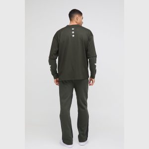 Oversized Worldwide Cross Zip Hooded Short Tracksuit