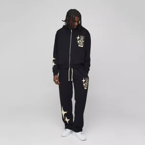 Oversized Man Colour Block Short Tracksuit