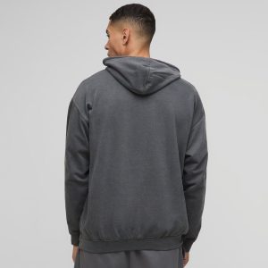 Oversized Boxy All Over Heart Applique Hoodie