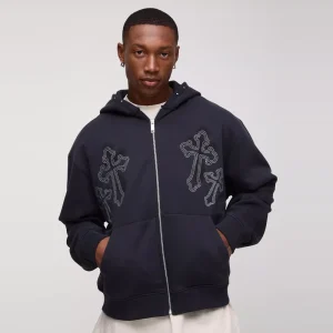 Oversized Ghost Band License Printed Hoodie