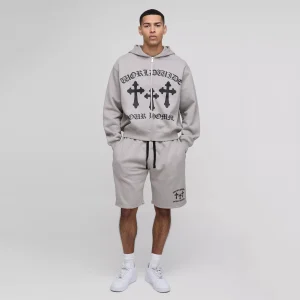 Oversized Interlock T-shirt And Jogger Tracksuit
