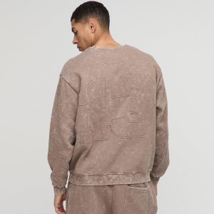 Oversized Man Colour Block Sweatshirt