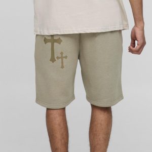 Slim Fit Bonded Scuba Short Length Pintuck Shorts